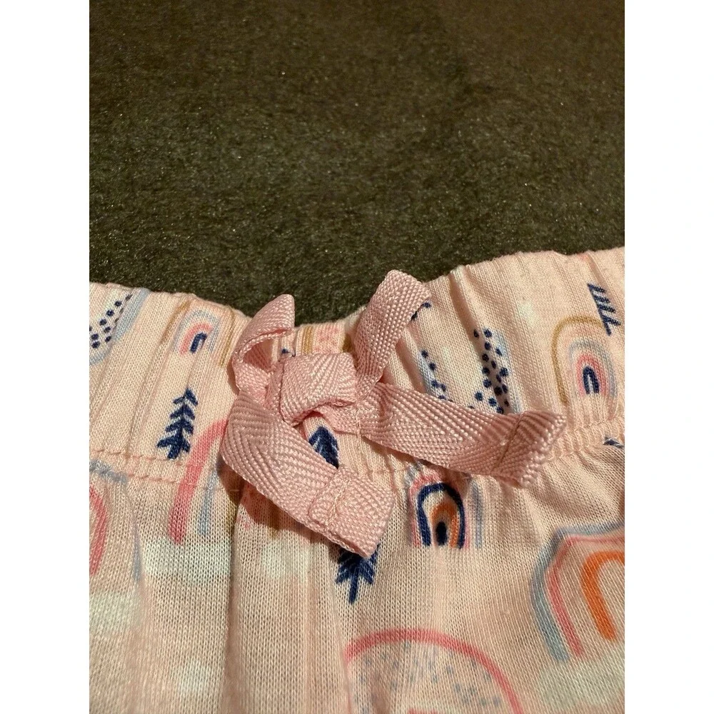 Eddie Bauer Kids Girls Pajama Pants M Medium 10/12 Pink Rainbow Bottoms